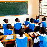 **

"A bustling primary school classroom in Mwanza, Tanzania. Children in modest school uniforms are enthusiastically participating in a Swahili lesson with a dedicated teacher. The classroom is simply furnished but filled with colorful educational materials. Outside, a glimpse of the Tanzanian landscape. Fully clothed, appropriate content, safe for work, perfect anatomy, natural proportions, professional, educational setting, high quality."

**